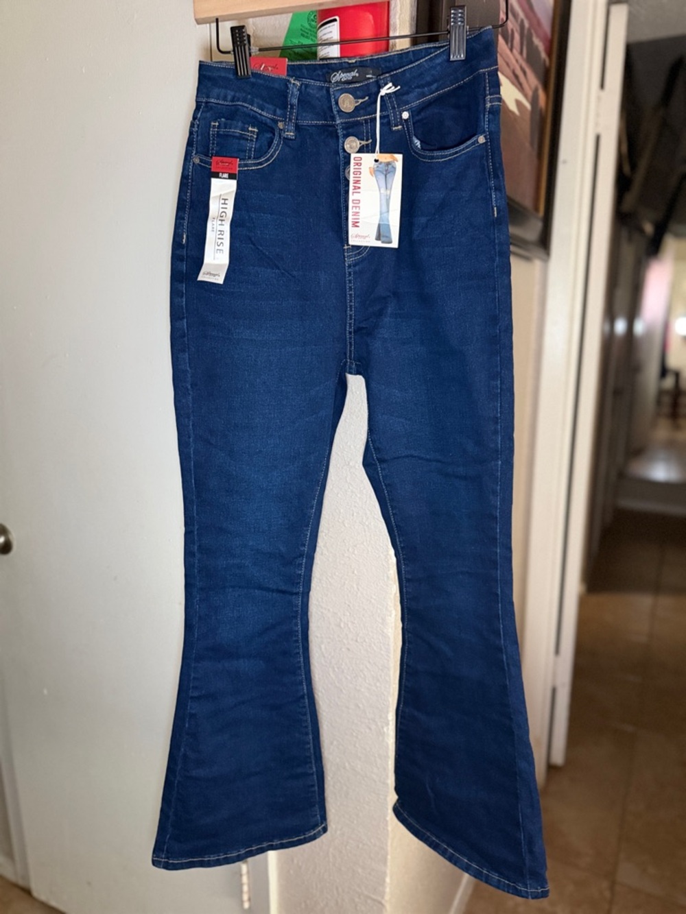 High-Rise Women's Flare Jeans in Dark Blue by Arizona